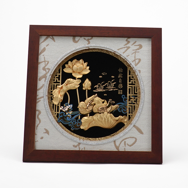 鹿港窯禮品館│怡然自樂│新居落成,結婚賀禮,退休禮物,開業送禮,開業開市,金箔畫,晉陞祝福,公司禮品,居家擺飾