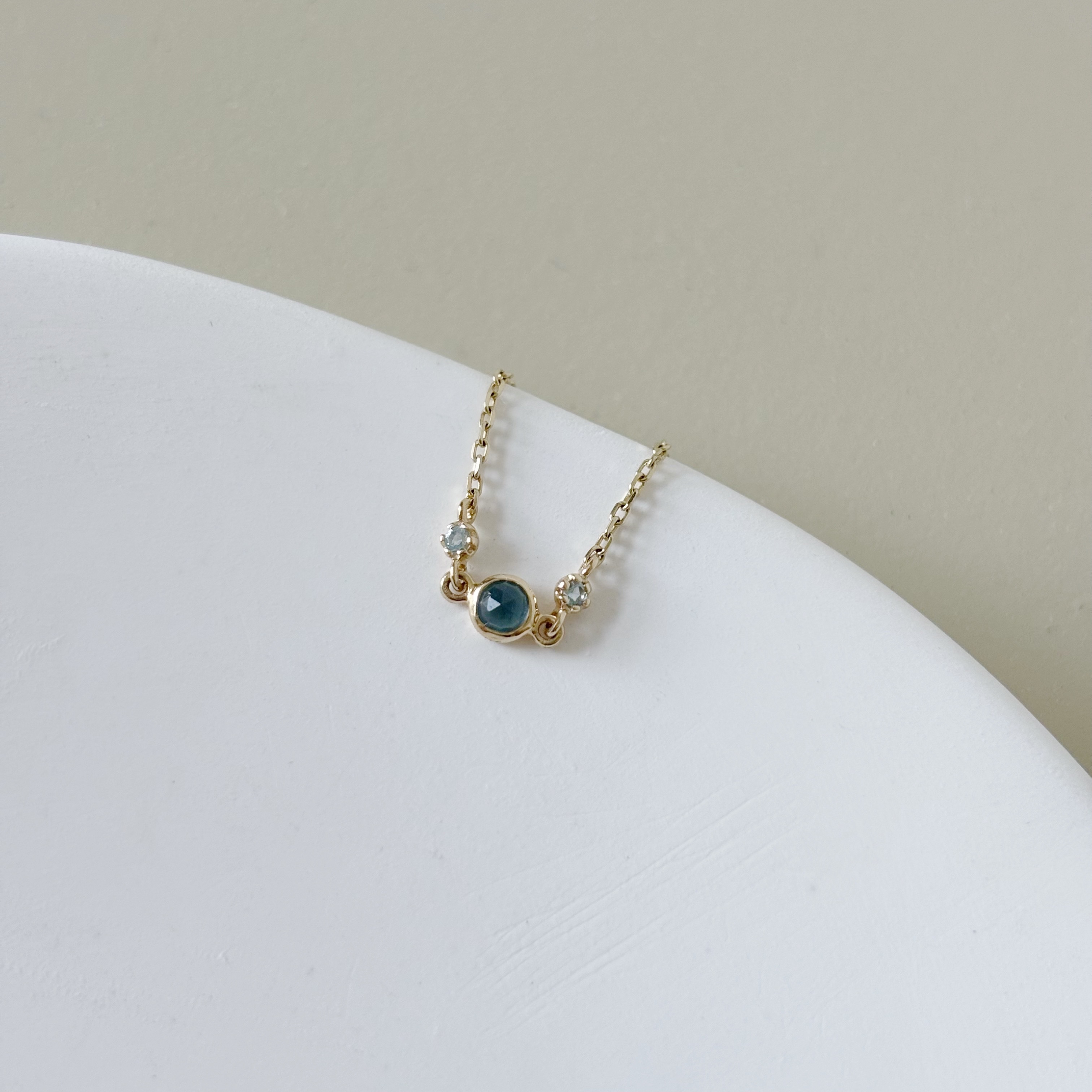 14k blossom倫敦托帕石可調式鍊戒