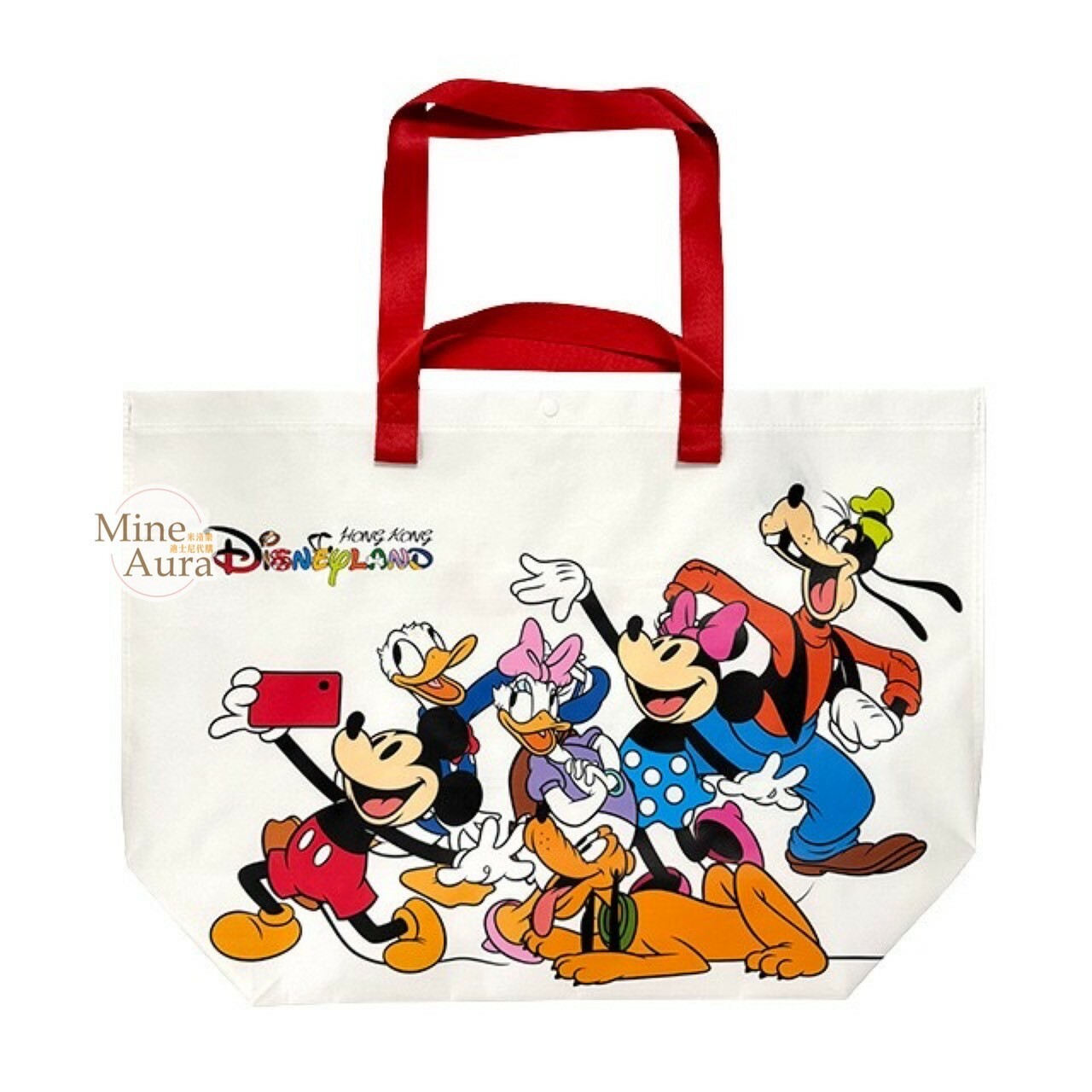 米奇 Mickey 好友集合 樂園限定 M號 購物袋 提袋 環保袋 -香港迪士尼樂園