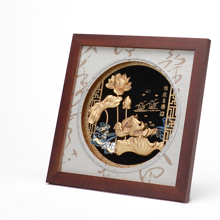 鹿港窯禮品館│怡然自樂│新居落成,結婚賀禮,退休禮物,開業送禮,開業開市,金箔畫,晉陞祝福,公司禮品,居家擺飾