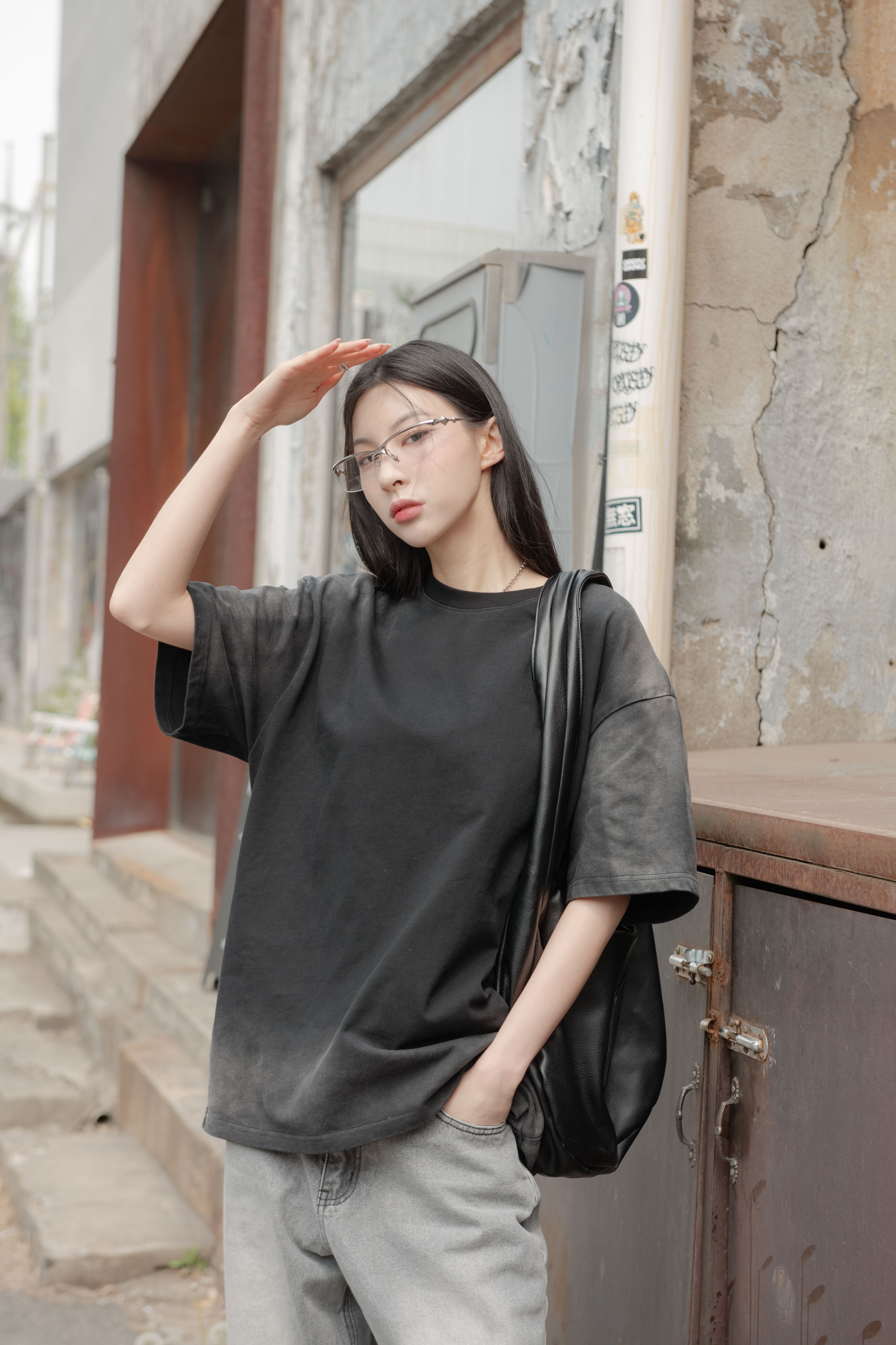 SIMON MADE TS-2411 BAGGY 寬鬆 做舊 水洗 短T