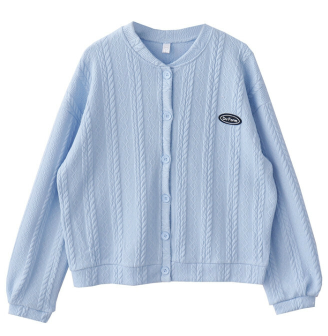 Hot selling versatile short sweatshirt jacket [blue] [one size fits all]