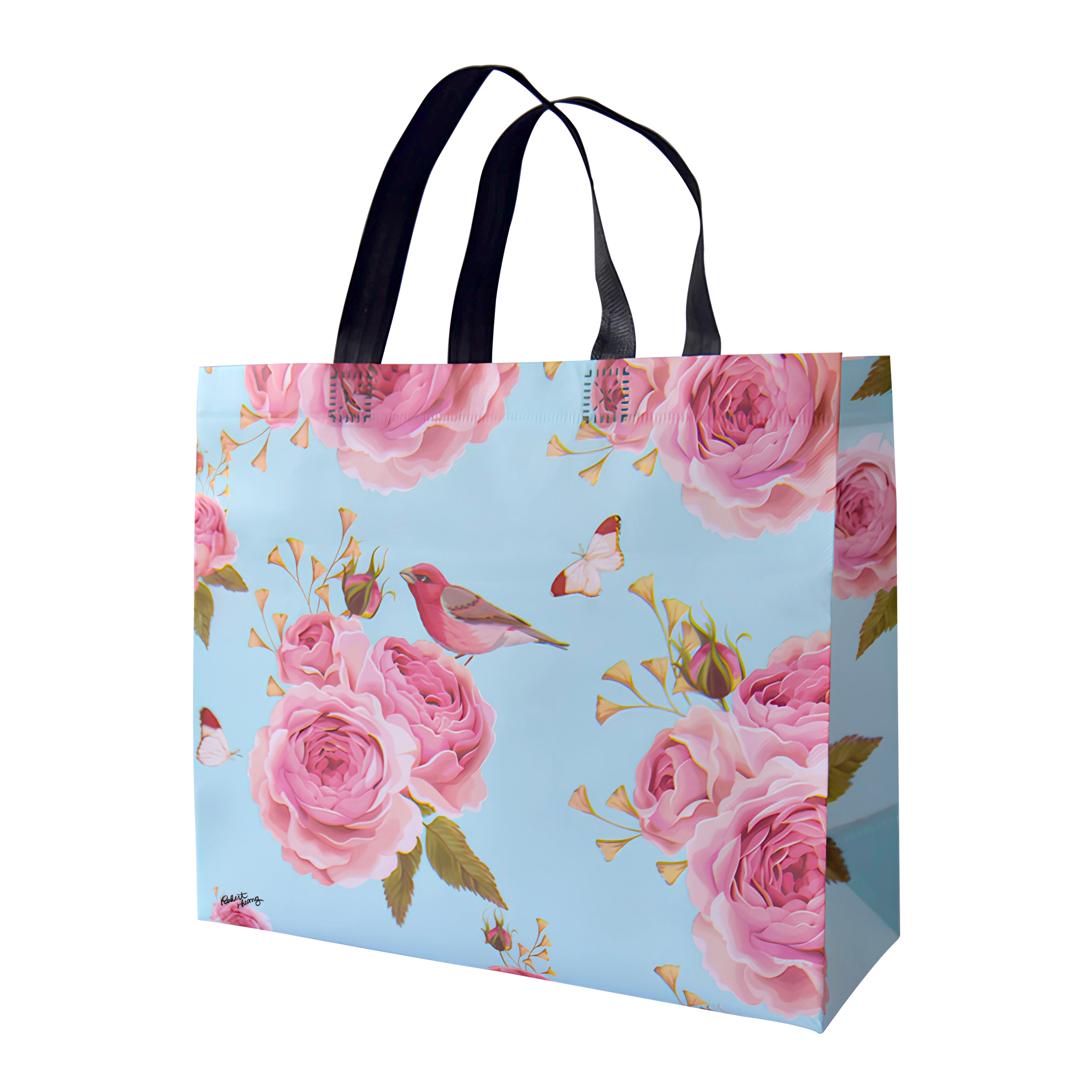 花鳥玫瑰藝術提袋