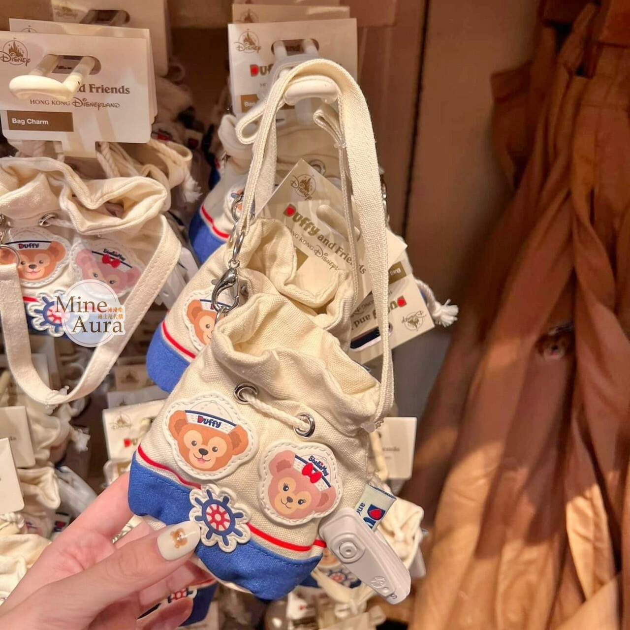 達菲 Duffy 雪莉玫 ShellieMay 水手服造型 迷你 水桶包造型 掛包 -香港迪士尼樂園