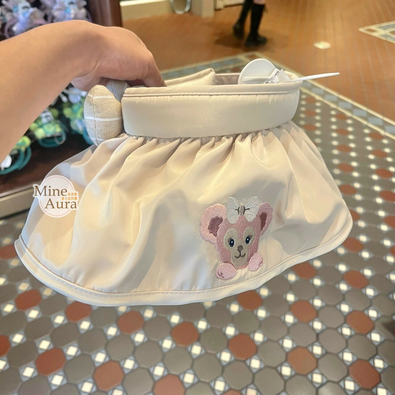 雪莉玫 ShellieMay 刺繡大頭 蝴蝶結造型 遮陽帽 帽子 -上海迪士尼樂園