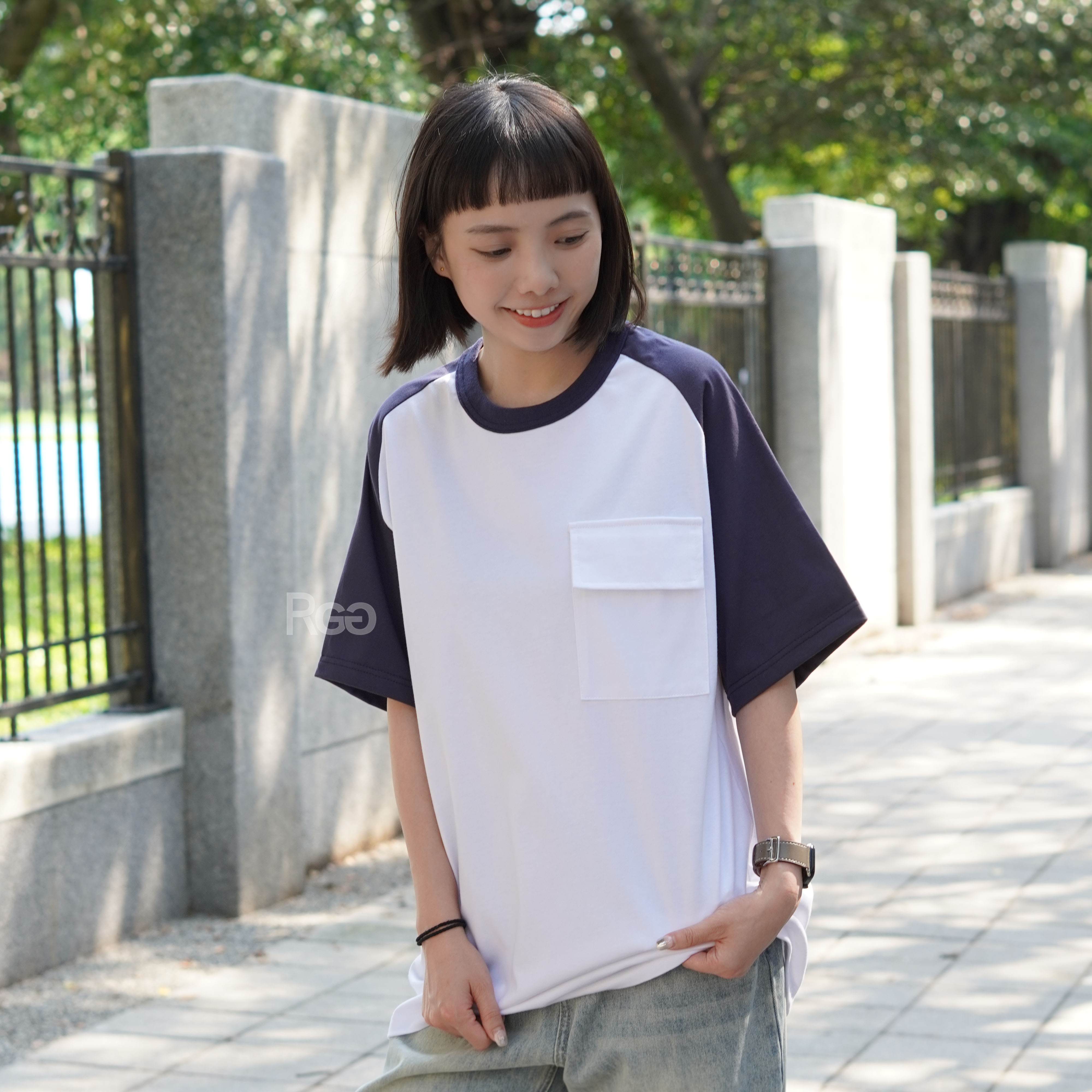 #24105 台灣製 16支純棉 7.3 OZ 重磅撞色短T