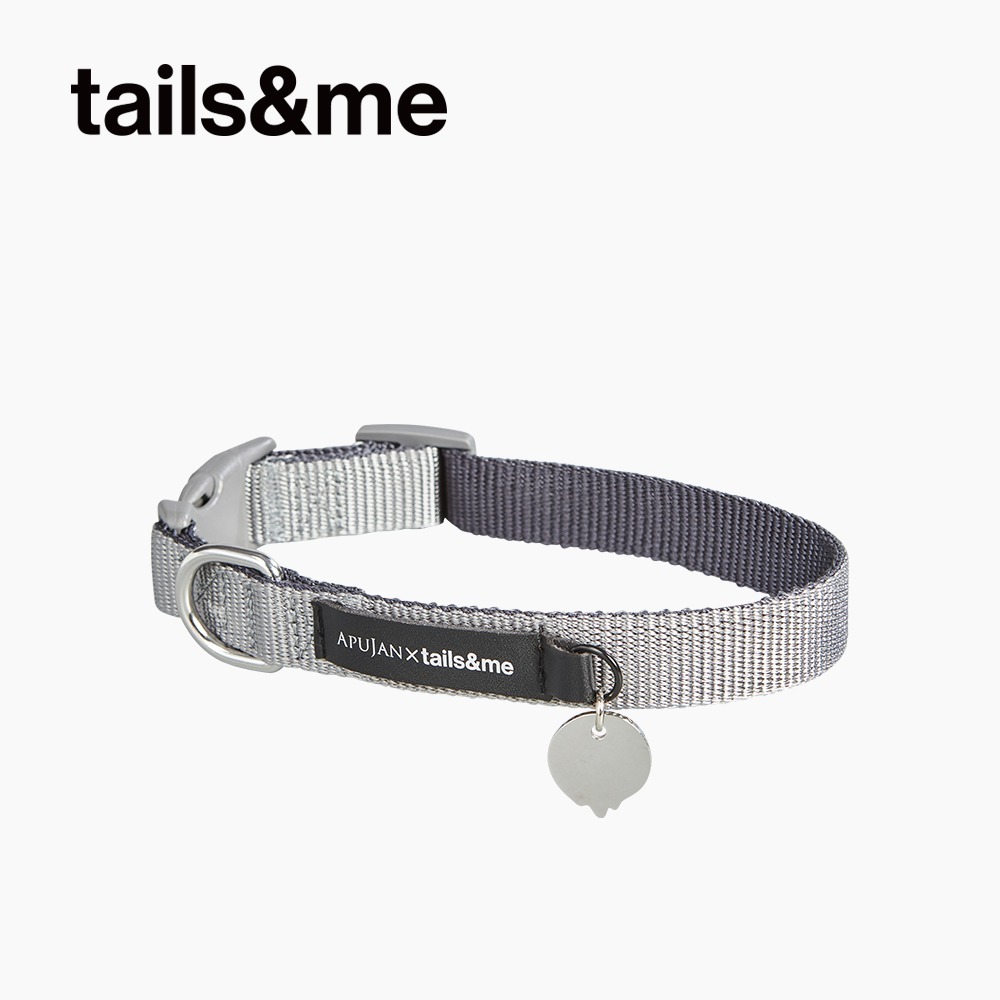 tails&me 尾巴與我｜APUJAN尾巴探險記 墨點犬項圈-灰