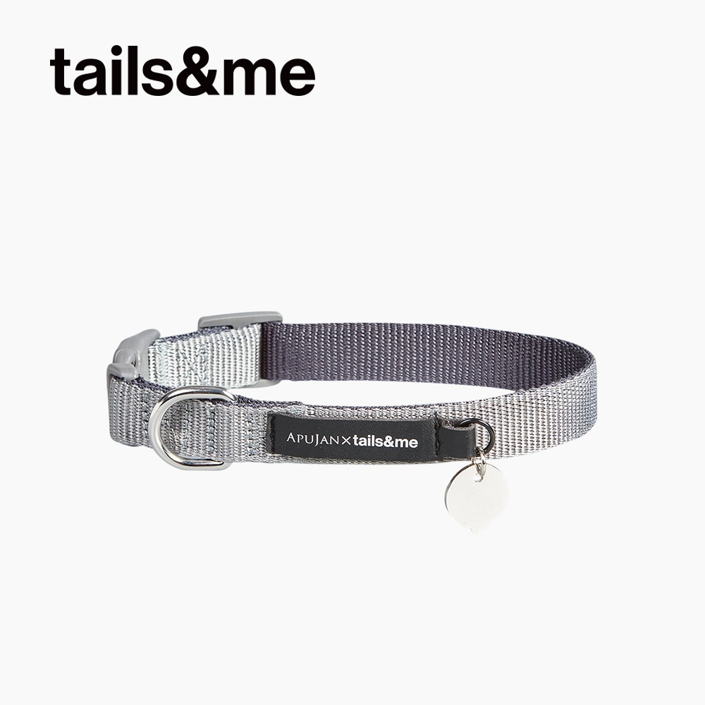 tails&me 尾巴與我｜APUJAN尾巴探險記 墨點犬項圈-灰