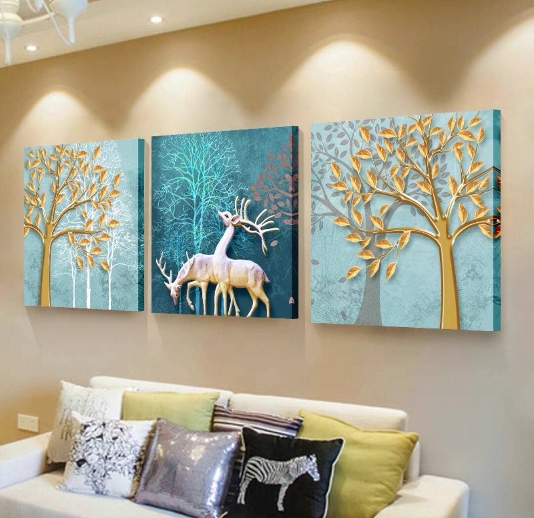 三件組北歐風無框畫