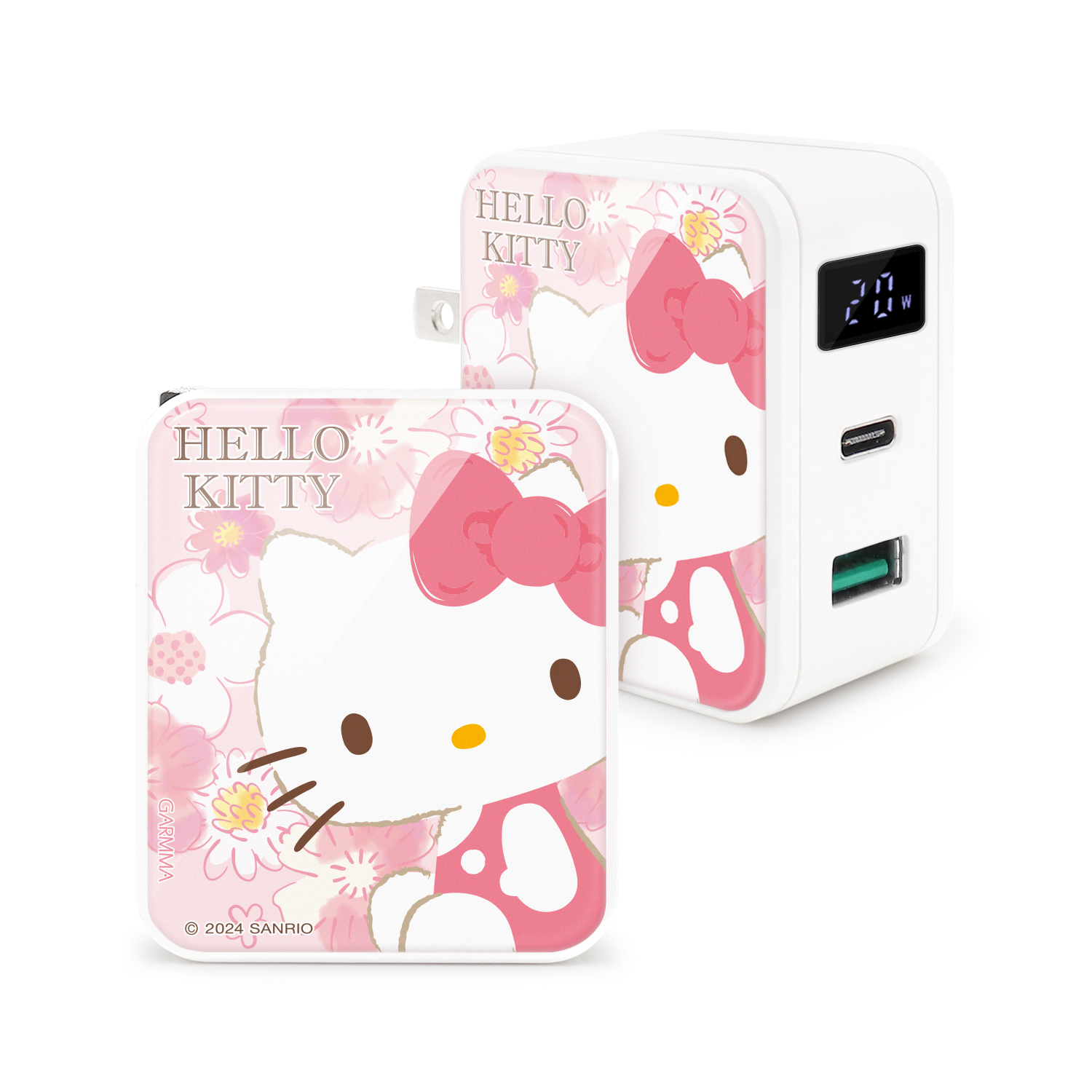 Hello Kitty Type-C & USB PD快充雙孔充電器 小甜心