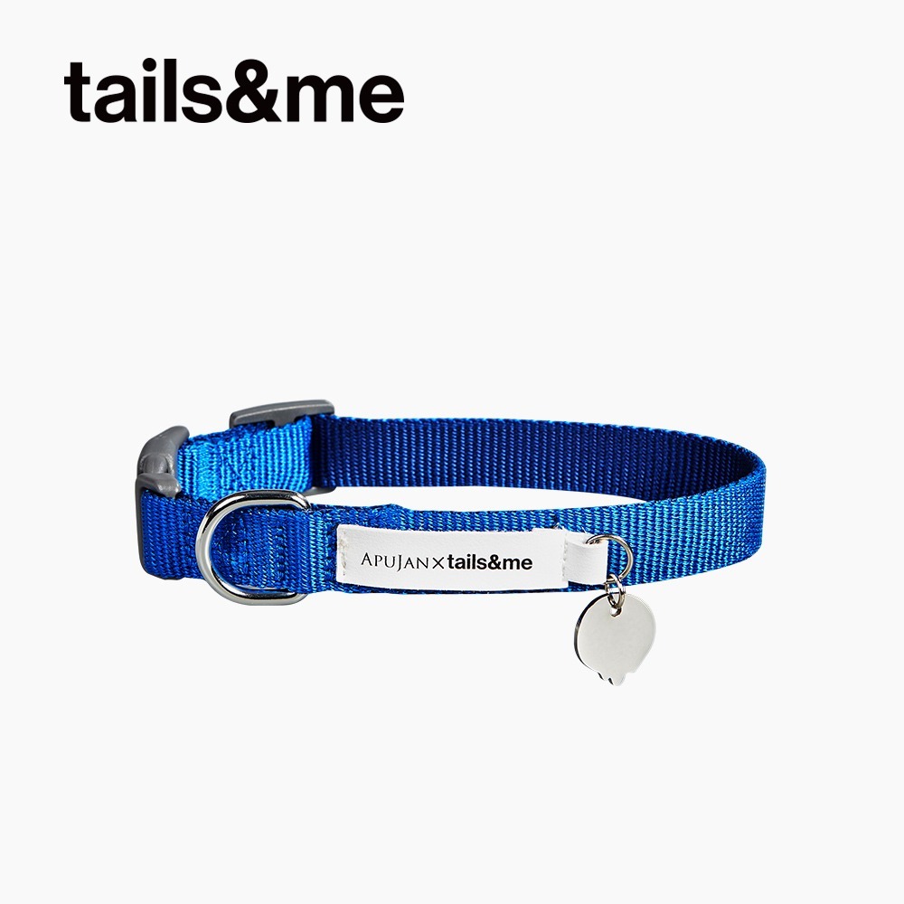 tails&me 尾巴與我｜APUJAN尾巴探險記 墨點犬項圈-藍