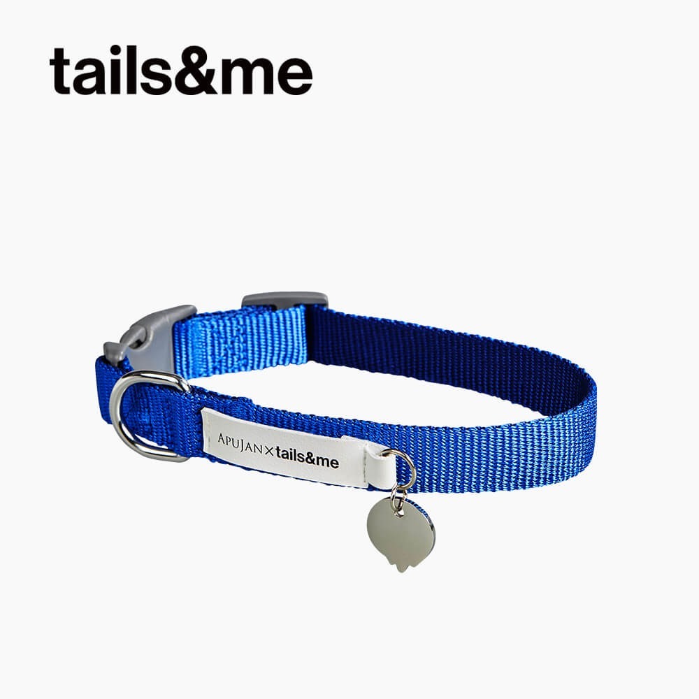 tails&me 尾巴與我｜APUJAN尾巴探險記 墨點犬項圈-藍
