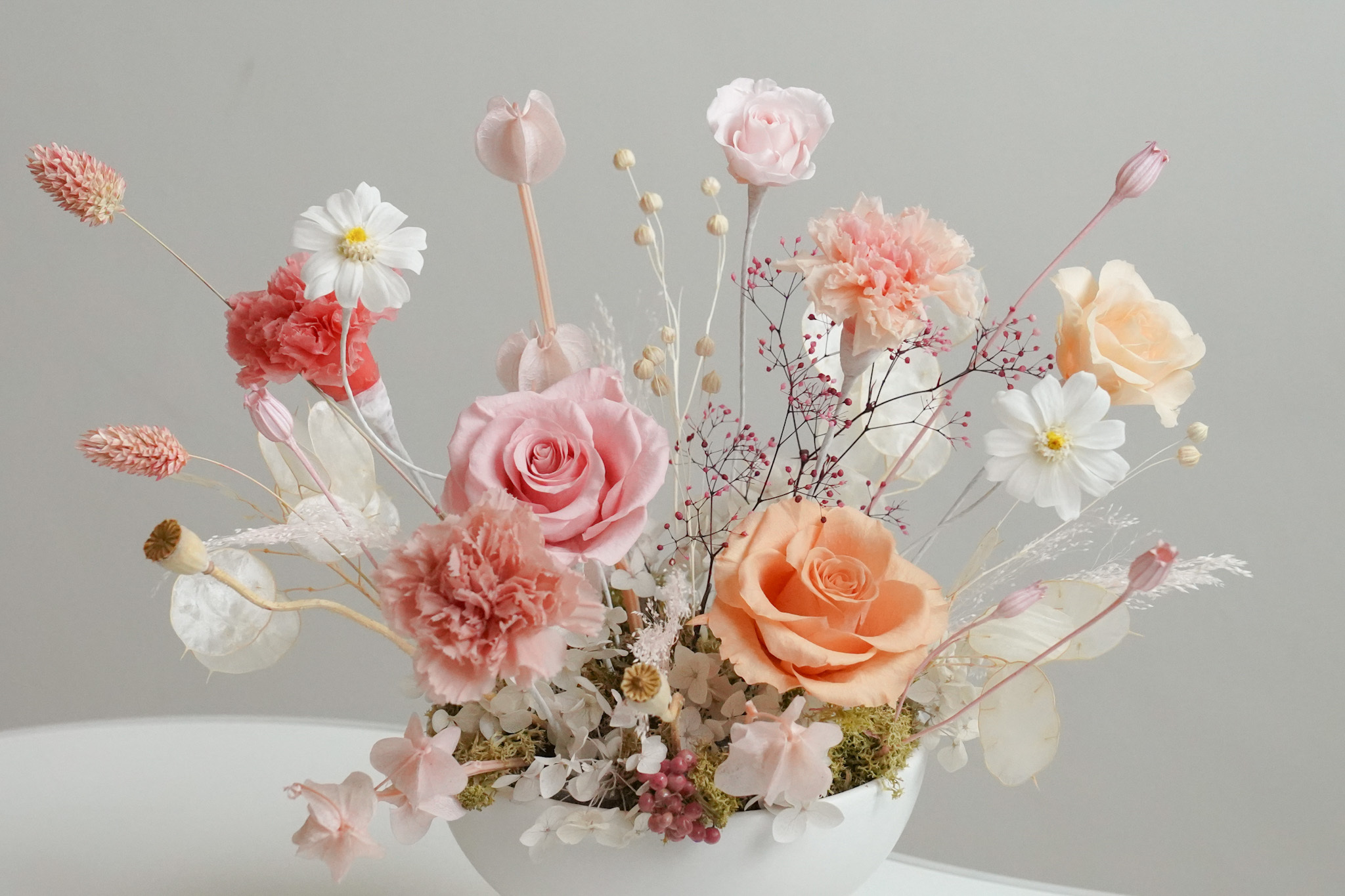 夢幻噴泉永生花盆花,永生花盆栽推薦