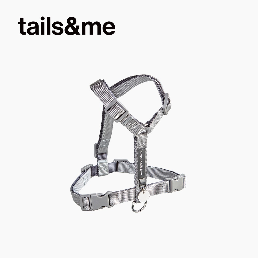 tails&me 尾巴與我｜APUJAN尾巴探險記 墨點犬胸背帶-灰