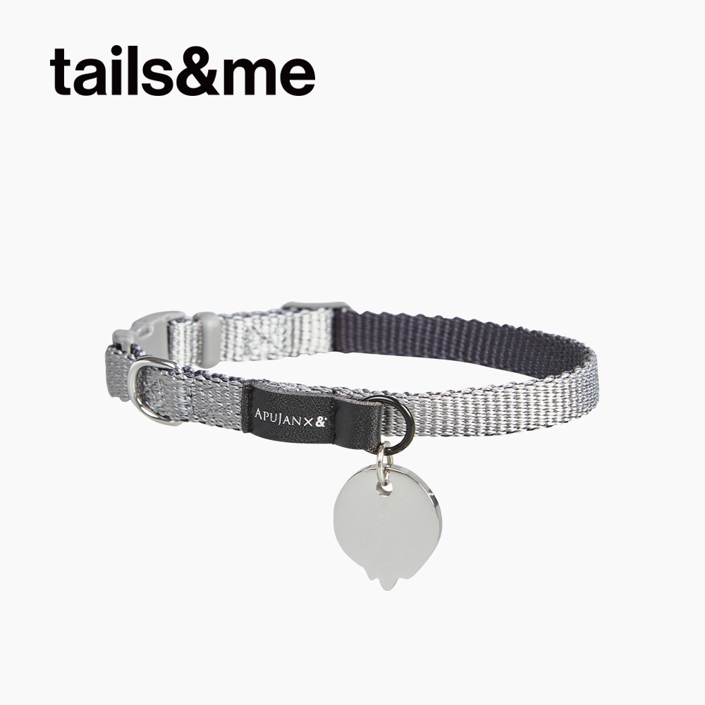 tails&me 尾巴與我｜APUJAN尾巴探險記 墨點貓安全項圈-灰