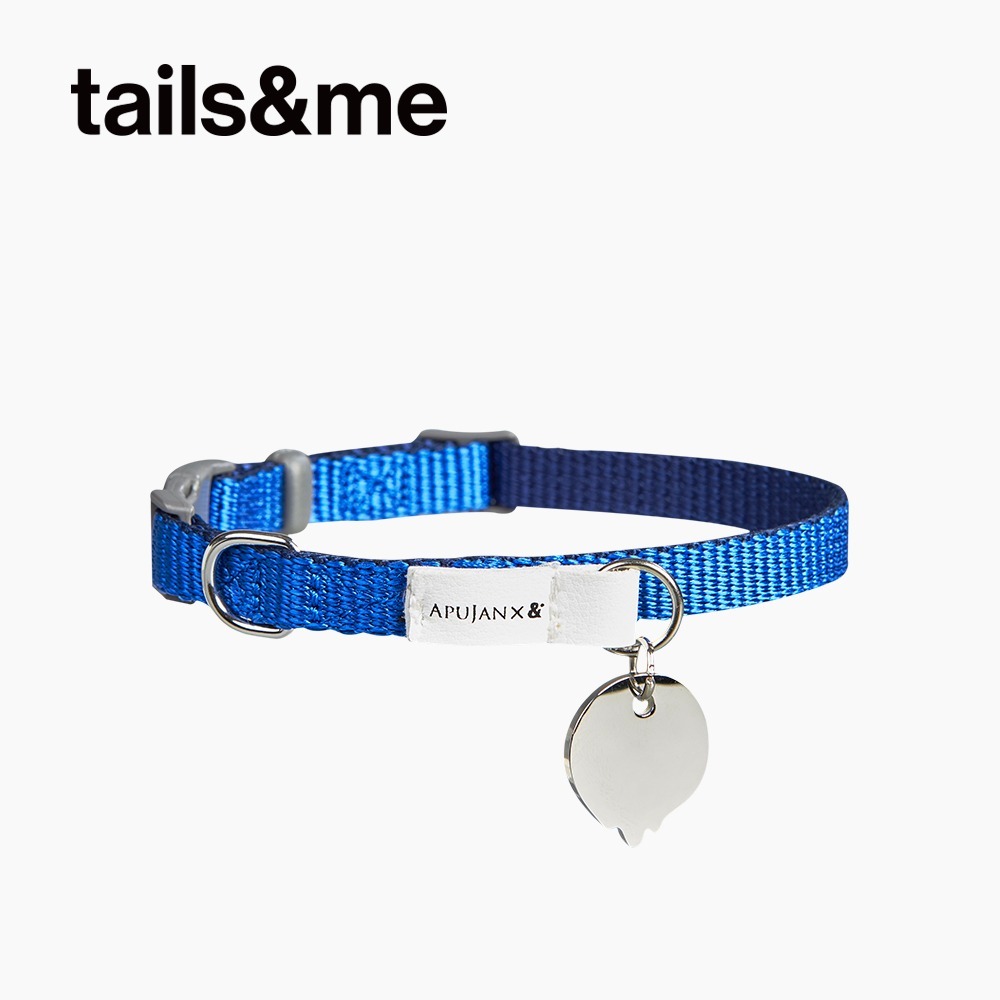 tails&me 尾巴與我｜APUJAN尾巴探險記 墨點貓安全項圈-藍