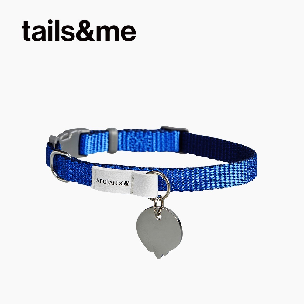 tails&me 尾巴與我｜APUJAN尾巴探險記 墨點貓安全項圈-藍