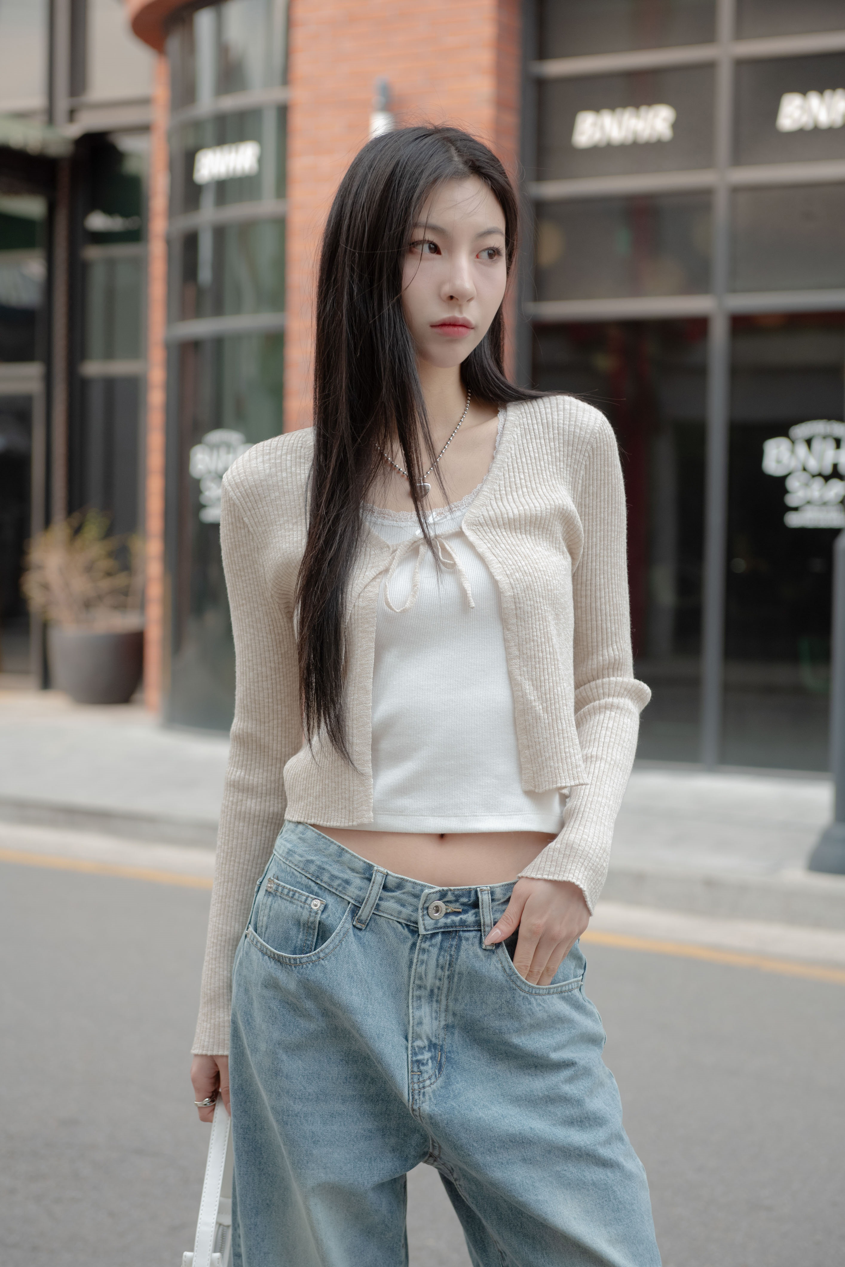 【限時優惠】ACR 法式之吻 綁帶 針織 薄長袖