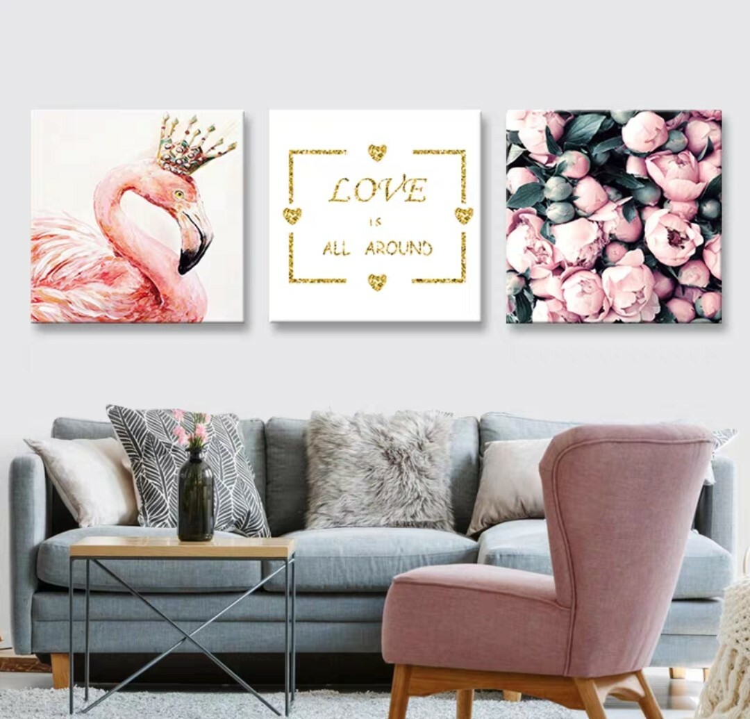 三件組北歐風無框畫