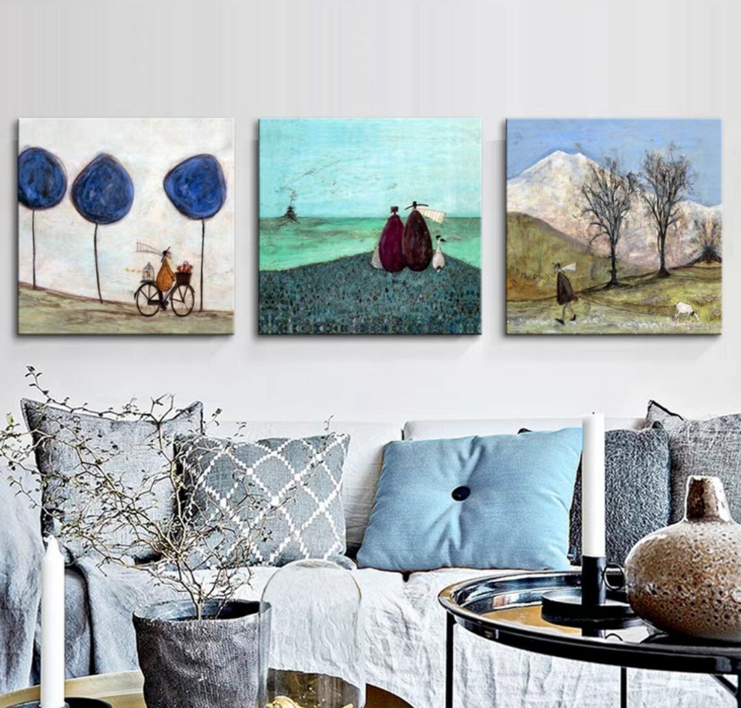 三件組北歐風無框畫
