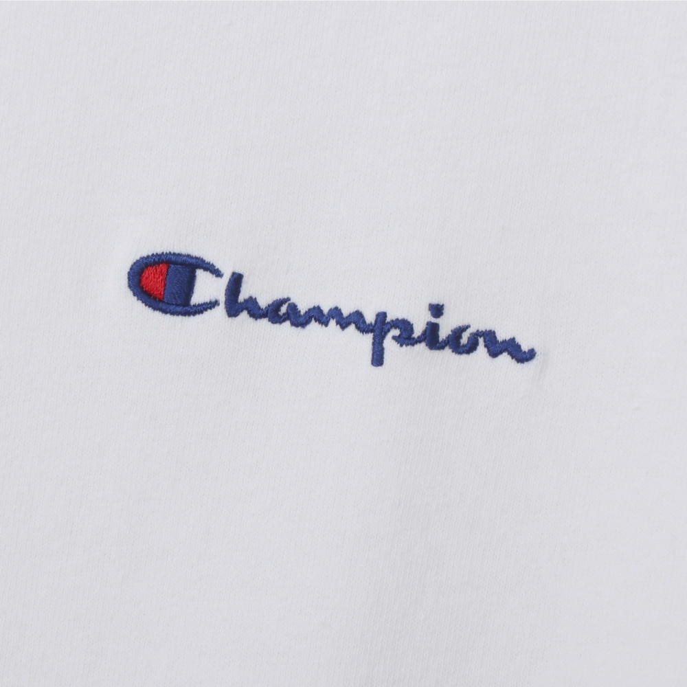 女款 BASIC 刺繡LOGO 寬版短TEE(白)