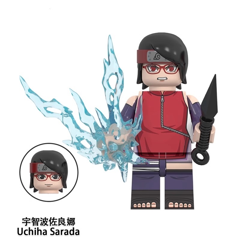 Uchiha Sarada Naruto Custom Minifigures Minifigs Fit Lego WM2472