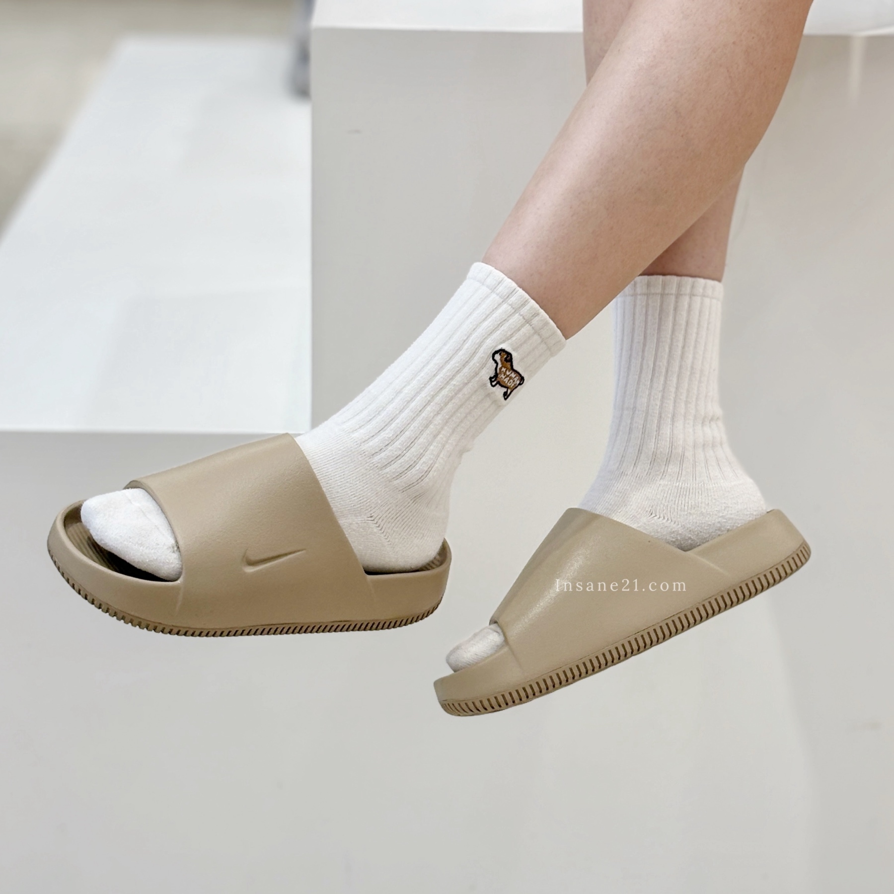 NIKE CALM SLIDE 麵包拖鞋 咖啡 男款 FD4116-201