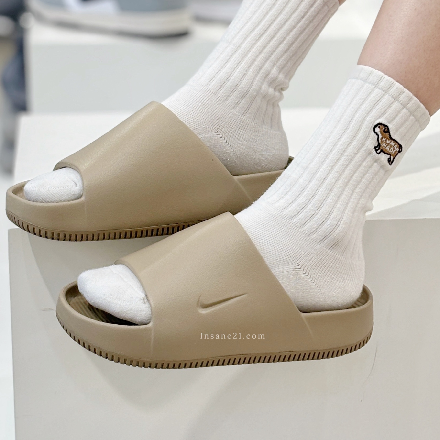 NIKE CALM SLIDE 麵包拖鞋 咖啡 男款 FD4116-201