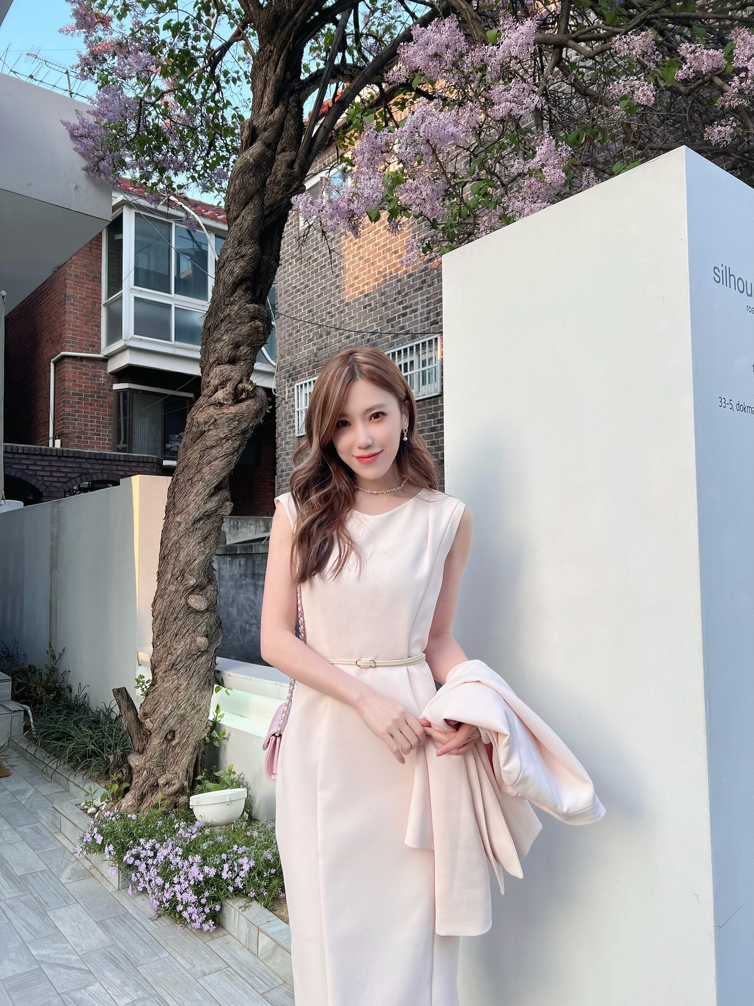 (優雅首選!)率性縫線合身洋-水晶粉