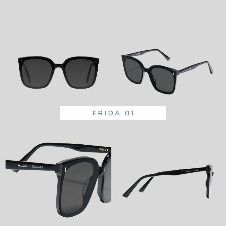 GENTLE MONSTER / FRIDA 01（黑色）、FRIDA G3（灰色）、BRC1（茶色）