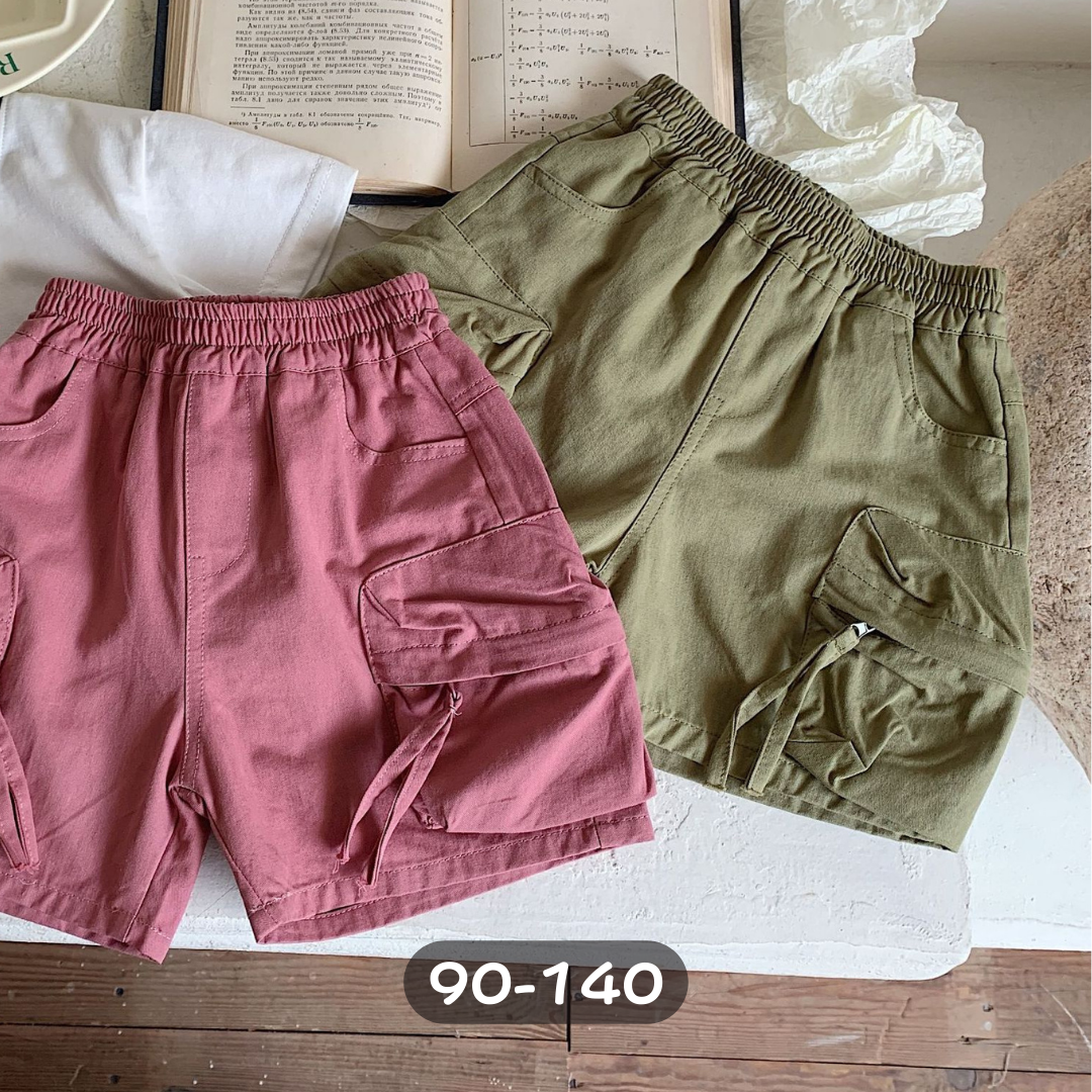 【限量】拉鍊口袋工裝短褲