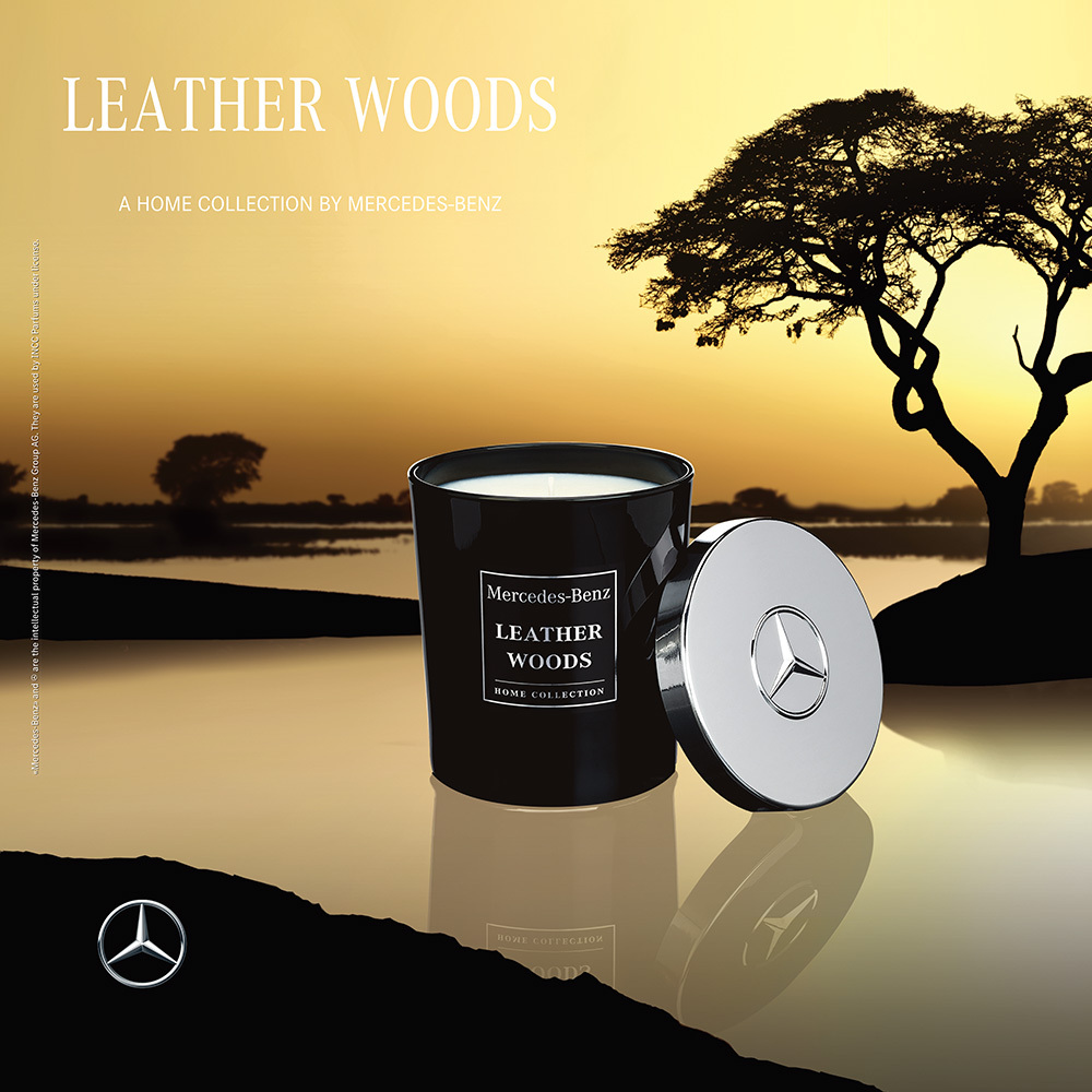 【鋒恩香水】MERCEDES-BENZ 皮革木香氛蠟燭180g
