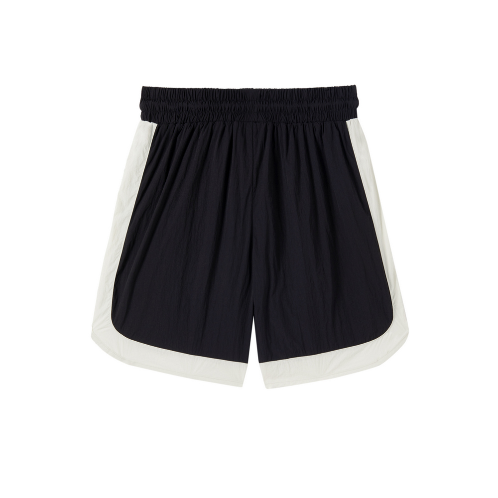 女款-CHAMPION For Her 邊條運動短褲-黑色（ML005HS24-BK）