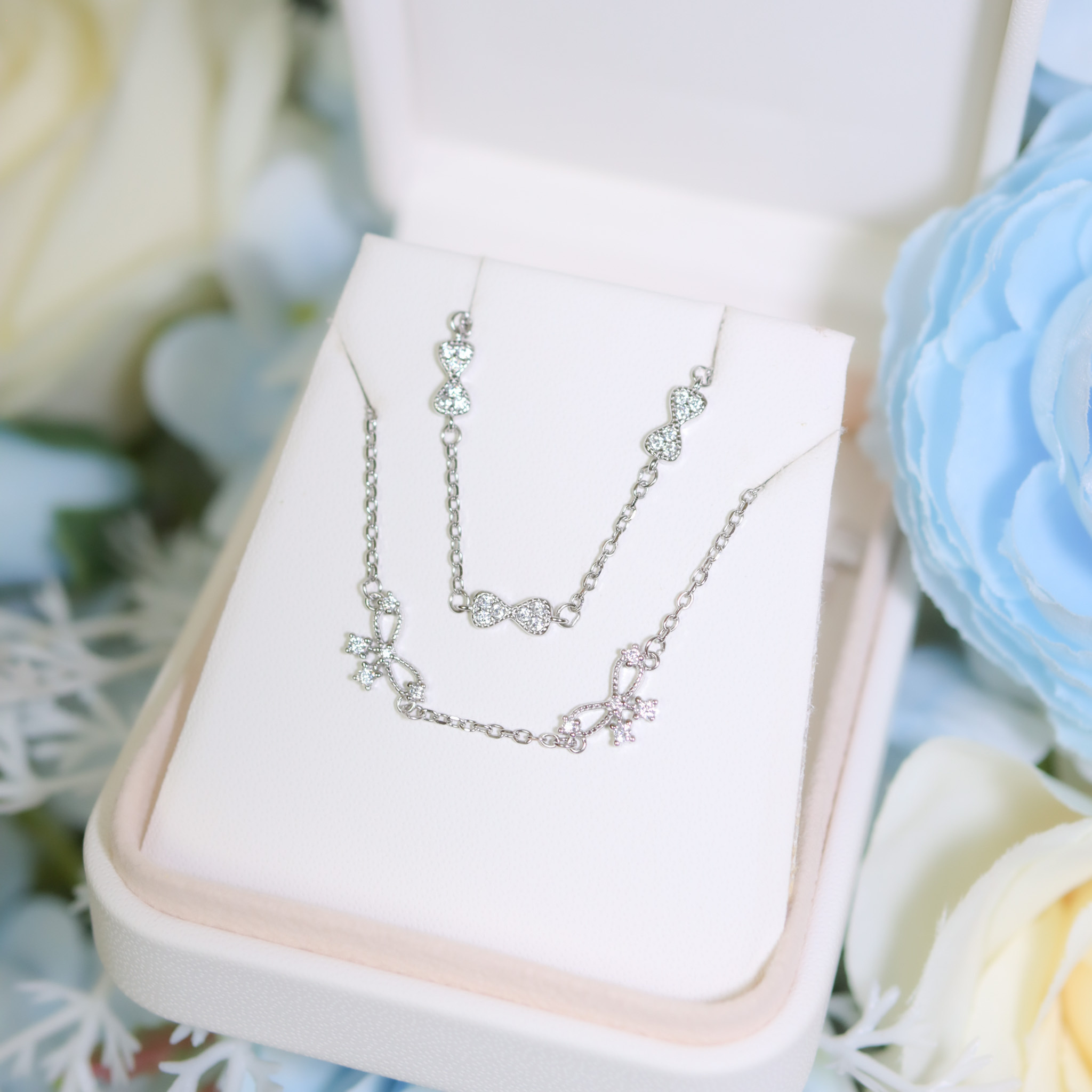 | 925純銀・ 白金 | 願望結雙層手鏈 | BR1073 |