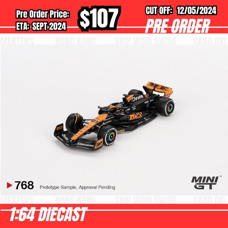 PO-$107 * Mini GT * 1:64 #768 McLaren MCL60 #81 Oscar Piastri  2023 F1  2023 Japanese GP 3rd Place [OD29/04]