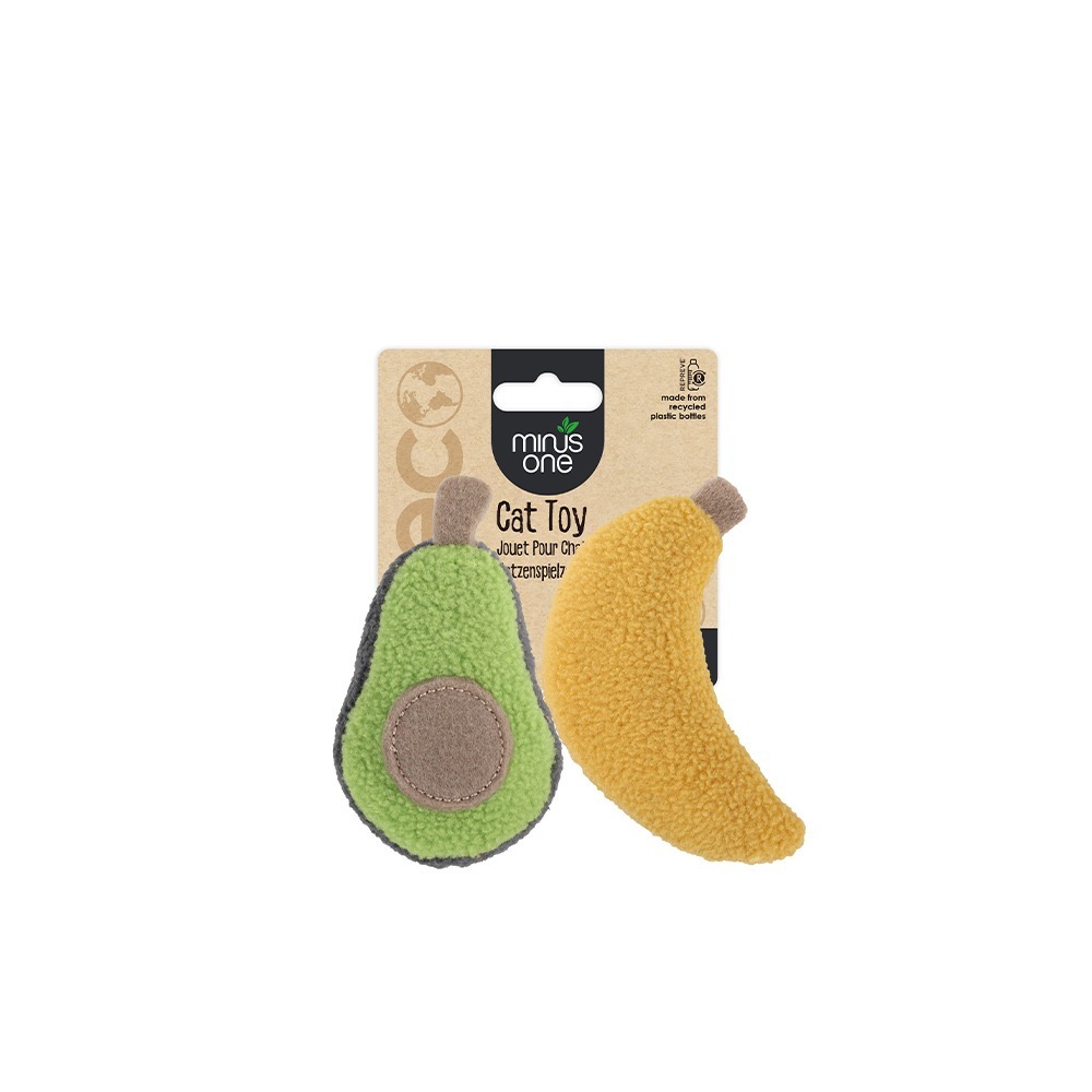 Minus One 邁樂思｜造型貓草系列 水果造型貓草玩具-酪梨香蕉