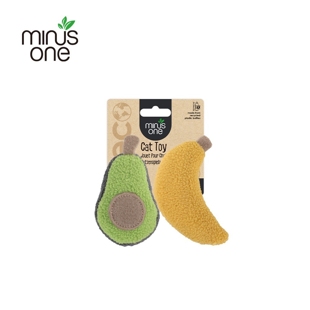 Minus One 邁樂思｜造型貓草系列 水果造型貓草玩具-酪梨香蕉