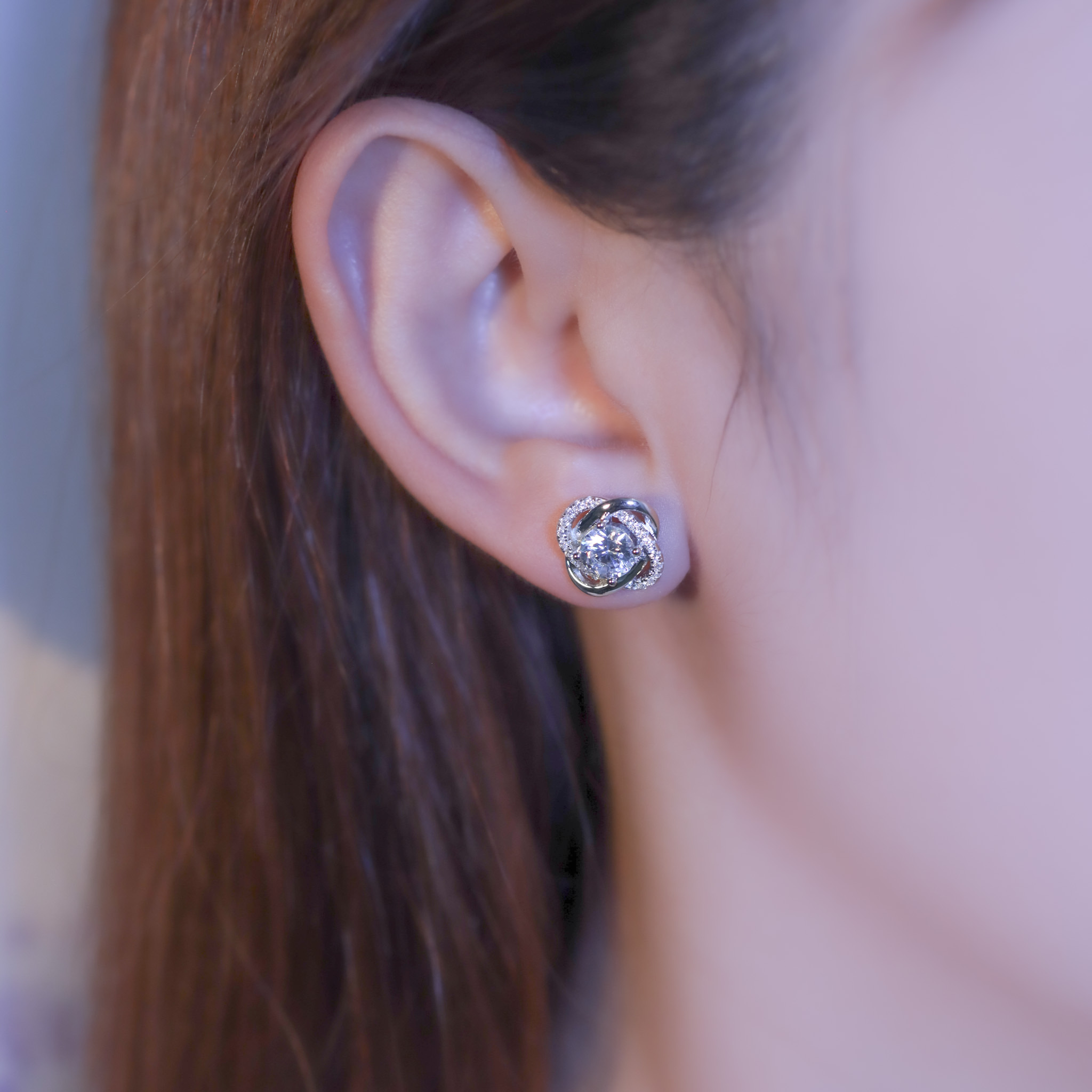 | 925 Silver・White Gold | Never Apart Earrings | EA0757 |