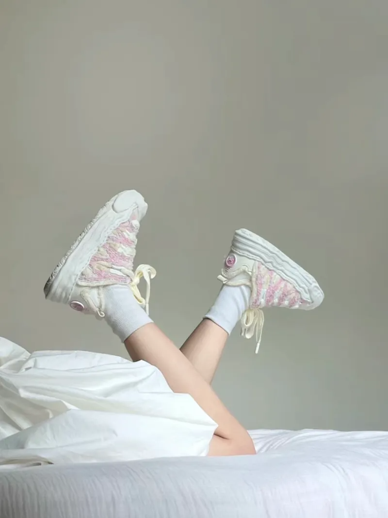 H52 開口笑奶油鞋 蛋糕鞋盒 粉色