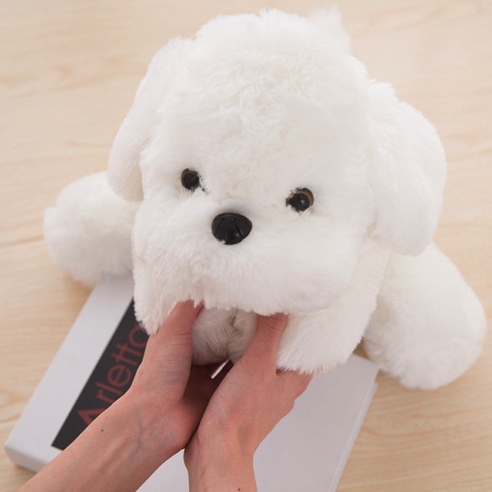 《42987》軟軟綿綿的白白狗玩偶