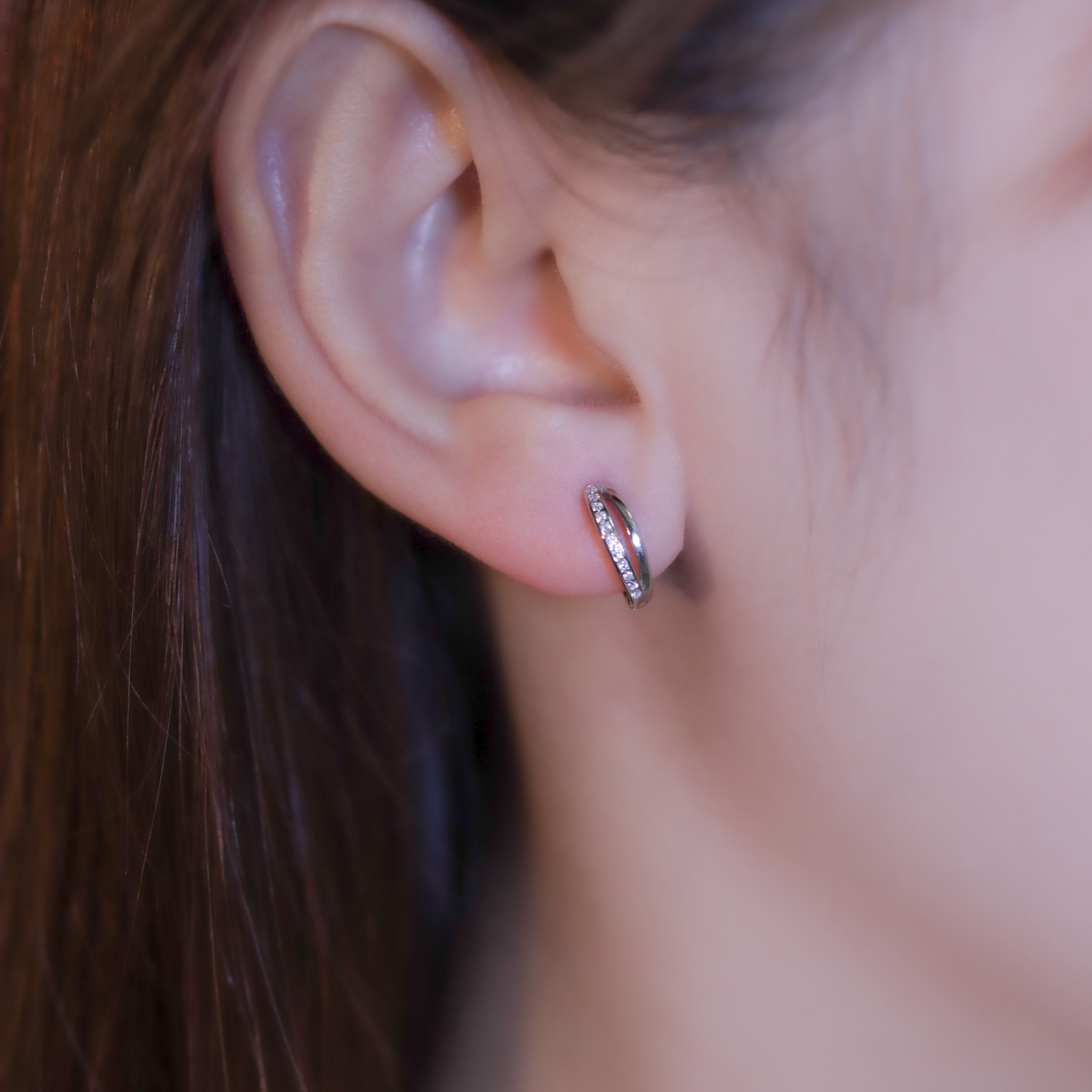 | 925 Silver・White Gold・Rose Gold | Duet Earrings（Silver / Rose Gold） | EA0773 |