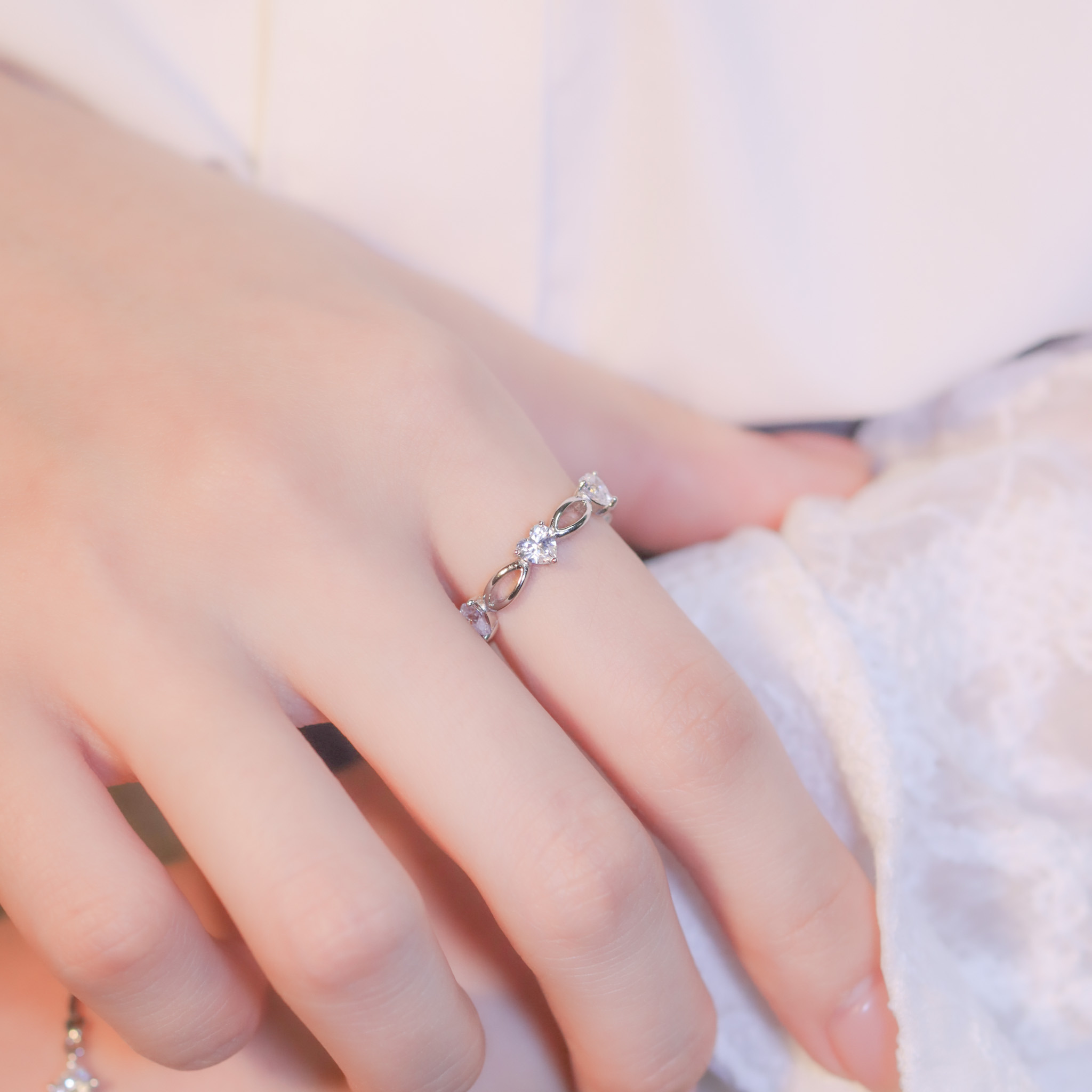 | 925 Silver・ White Gold | Love & Petals Ring  | RI0677 |