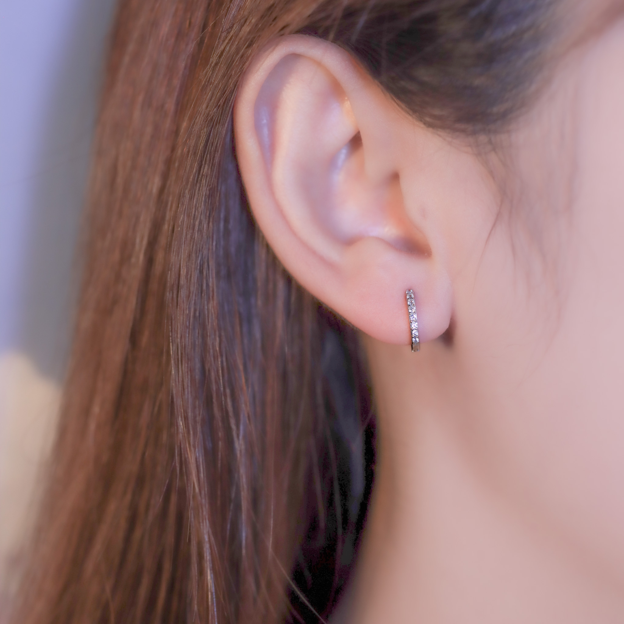 | 925 Silver・White Gold| Minimalist Earrings | EA0774 |