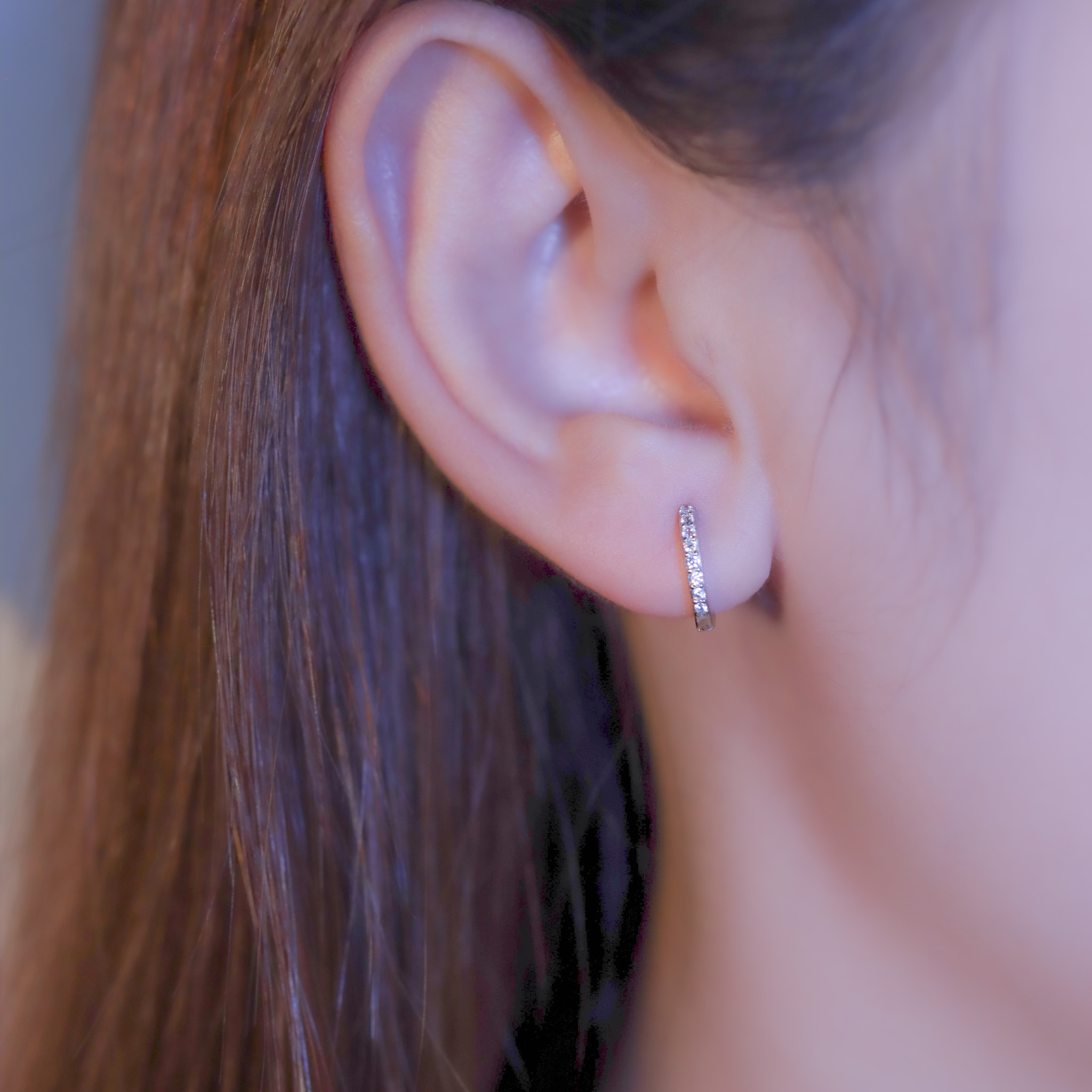 | 925 Silver・White Gold| Minimalist Earrings | EA0774 |