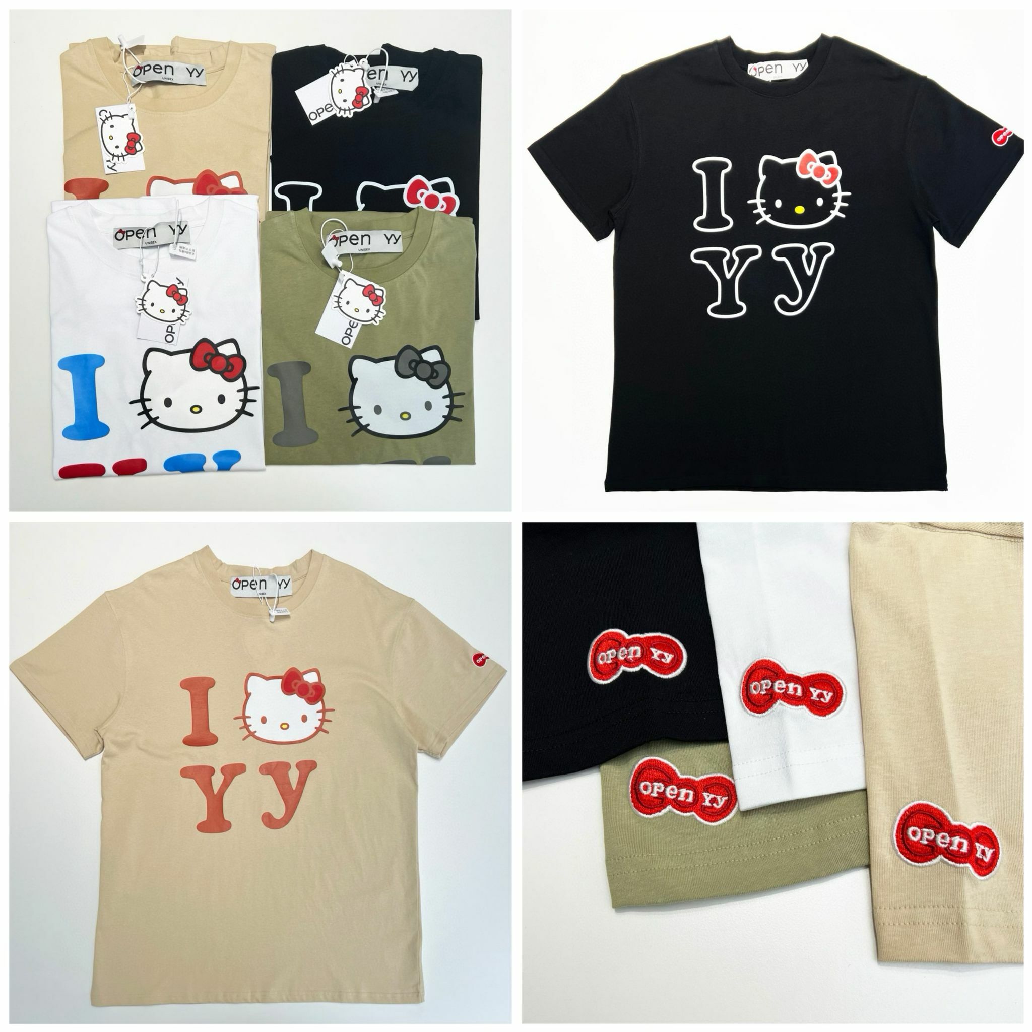 韓國🇰🇷小眾open HelloKitty印花短Tee