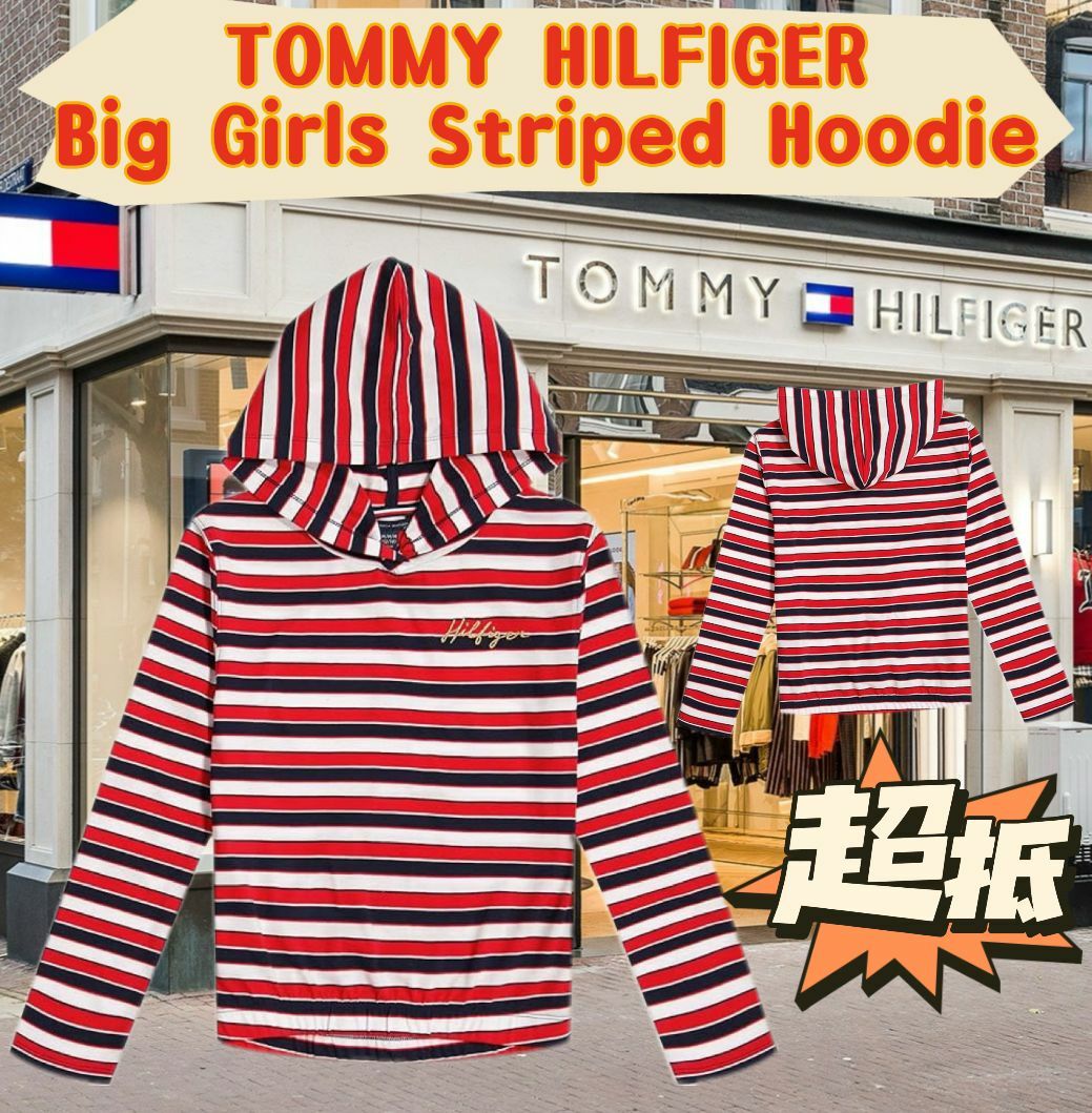 【預購】TOMMY HILFIGER Striped F042905 女童長袖上衣