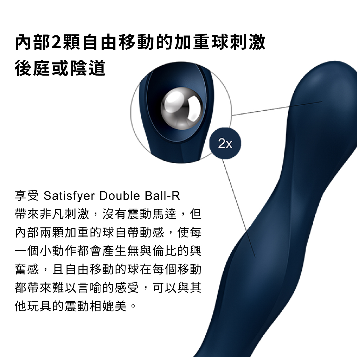 Satisfyer Double Ball-Rr,德國 Satisfyer,情趣用品,情趣玩具,後庭玩具,後庭肛塞,後庭塞,後庭按摩器