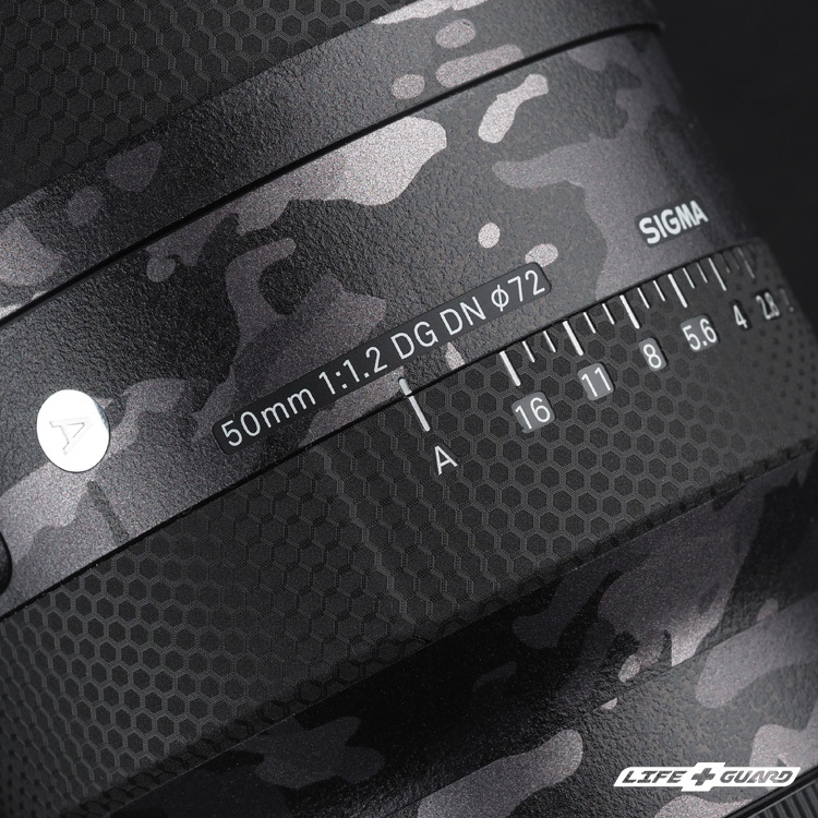 LIFE+GUARD 鏡頭貼膜安裝示意，適用 SIGMA 50mm F1.2 DG DN Art