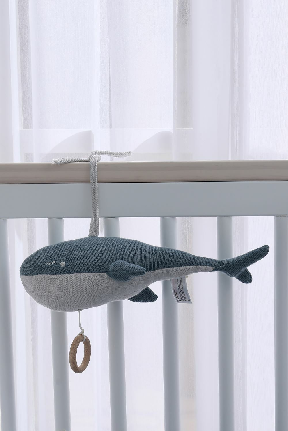 比利時Trixie 恬織有機棉音樂鈴-悠游鯨魚