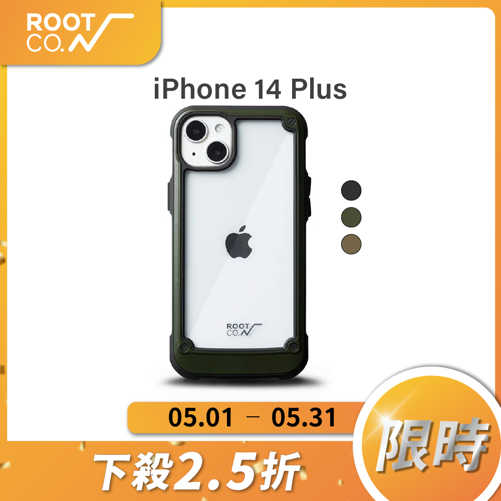 日本ROOT CO. iPhone 14 Plus 透明背板防摔手機殼- 共三色